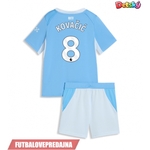 Lacne Dětský Futbalové dres Manchester City Mateo Kovacic #8 2026-27 Krátky Rukáv - Domáci (+ trenírky)